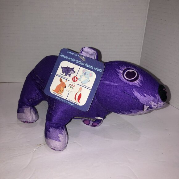 Texaco Inside Outback 2000 Olympic Aniballs Plush Stuffed Animal Razma Tasmanian - Picture 2 of 7